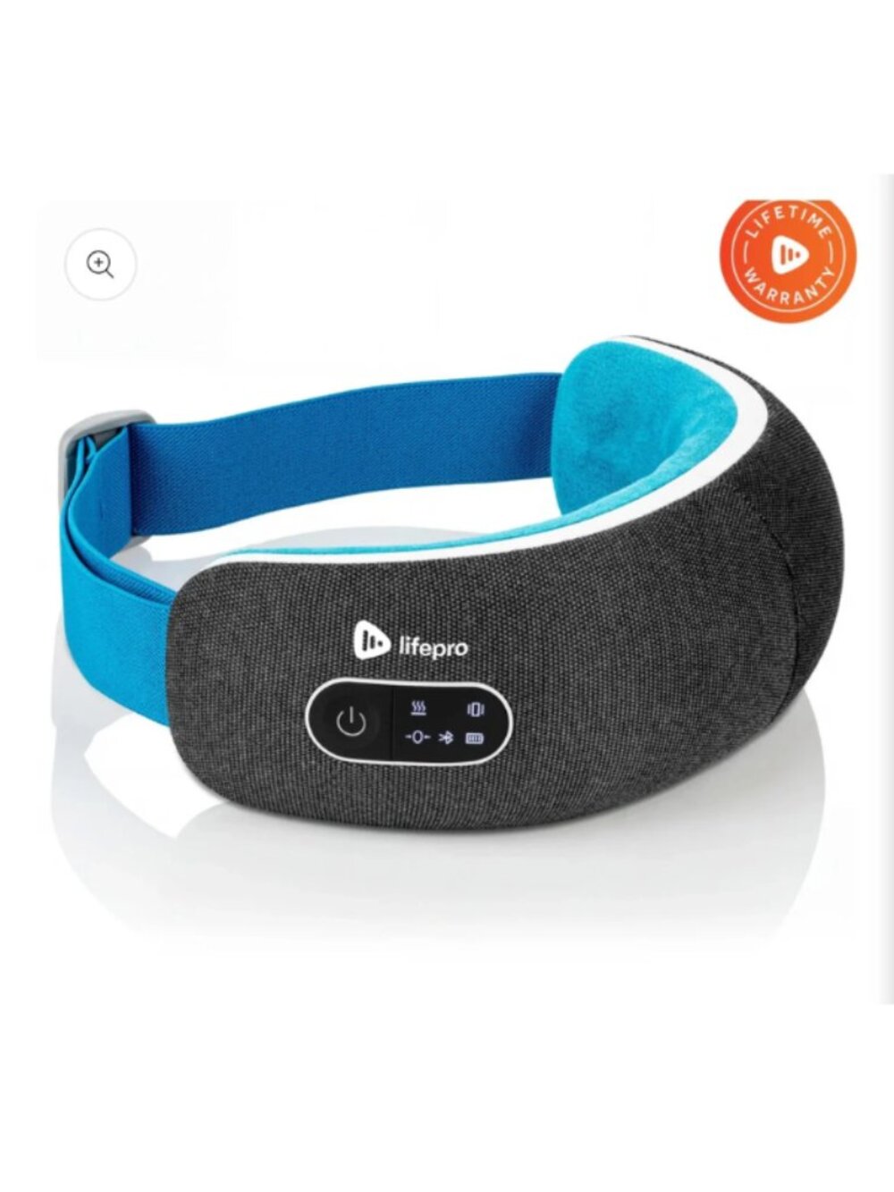 Lifepro Oculax Smart Eye Massager Heat Bluetooth Blue Black Open Box